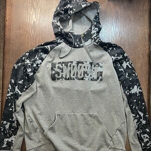 Nike men’s Gray and Black Camouflage Sweater